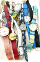 Tray of vintage and later wrist watches