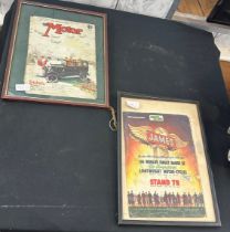 Two vintage framed Motor cycling posters Trojan 1929 and The James Cycle 1951