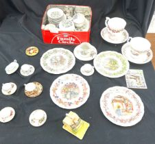 Selection of miniature tea service items to include Crown Derby and Royal Doulton