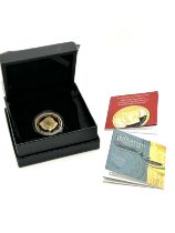 Cased Hattons 22ct 2023 King Charles III coronation double portrait gold double sovereign