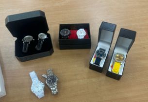 Selection of wrist watches includes Gossip, Knight and day, Mattom 4241g etc