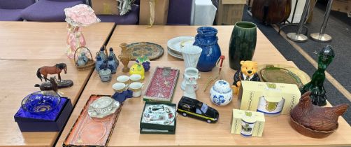 Selection of miscellaneous includes vases, horse figures etc