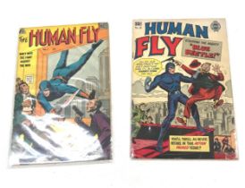 Two vintage comics called 'The Human Fly' but starring 'The Blue Beetle. This was a reprint line. It