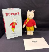 Steiff Rupert Bear Limited Edition Boxed pristine white alpaca EAN 653568, in original box with COA,