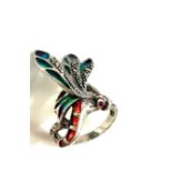 Vintage silver dragon fly ring UK ring size
