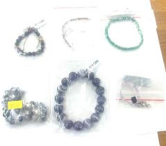 Selection of new ladies Gemporia gemstone bracelets with COAs