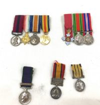 Selection of miniature military medals to include WW1 and WW2