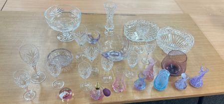 Large selection of glassware to include Royal Doulton etc