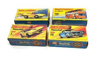 4 original boxed matchbox superfast cars