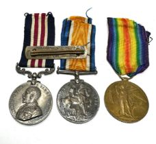 WW.1 Military Medal - M.M & Pair & Wound Stripe. Named. G. 21416 Pte. A.C.J. Lee the queens .r