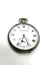 H. SAMUEL .925 SILVER Gents Vintage Pocket Watch Hand-wind Working