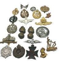 21 military cap badges and badges