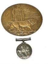 WW1 Death plaque & medal to charles henry collier