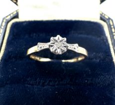 9ct gold diamond ring weight 1.4g