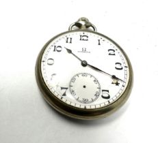 OMEGA Gents Vintage Open Face Pocket Watch Hand-wind Working Missing Hand