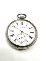 Antique Silver open face J.w.Benson London pocket watch the watch is ticking