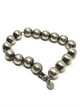 A silver beaded bracelet by Tiffany and Co (19g)