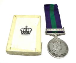 Boxed ER.11 General Service Medal -Near East pte r Mcclounan r.a.m.c