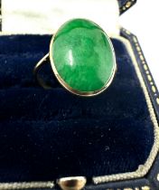 18ct gold jade ring weight 3.6g