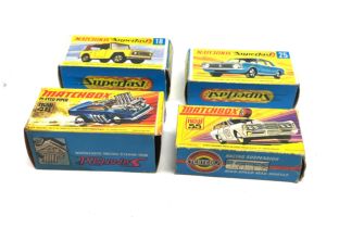 4 original boxed matchbox superfast cars