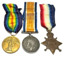 WW.1 1914-15 Star Trio. Named. DM.2 - 129991 Pte. W.N. Isdell. A.S.C