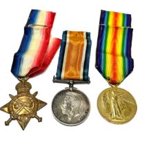 WW.1 1914-15 Star Trio & Original Ribbons Named. M2-033390 Pte T.P. Powell A.S.C