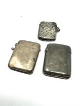 3 x .925 sterling vesta cases