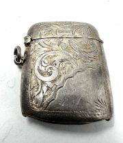 Antique silver vesta case