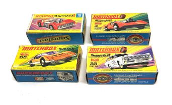 4 original boxed matchbox superfast cars