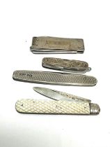 4 x .925 sterling knives