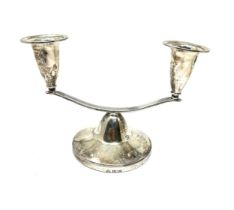 Vintage silver candlestick measures height 10.5cm by 15cm wide Birmingham silver hallmarks