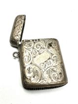 Antique silver vesta case