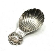 Silver tea caddy spoon Birmingham silver hallmarks