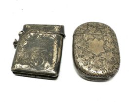 2 x .925 sterling vesta / match cases