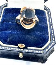 9ct gold smoky quartz ring weight 4.4g