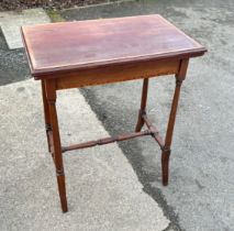 Edwardian inlaid flip over games table height 29 inchs by 31 inches wide