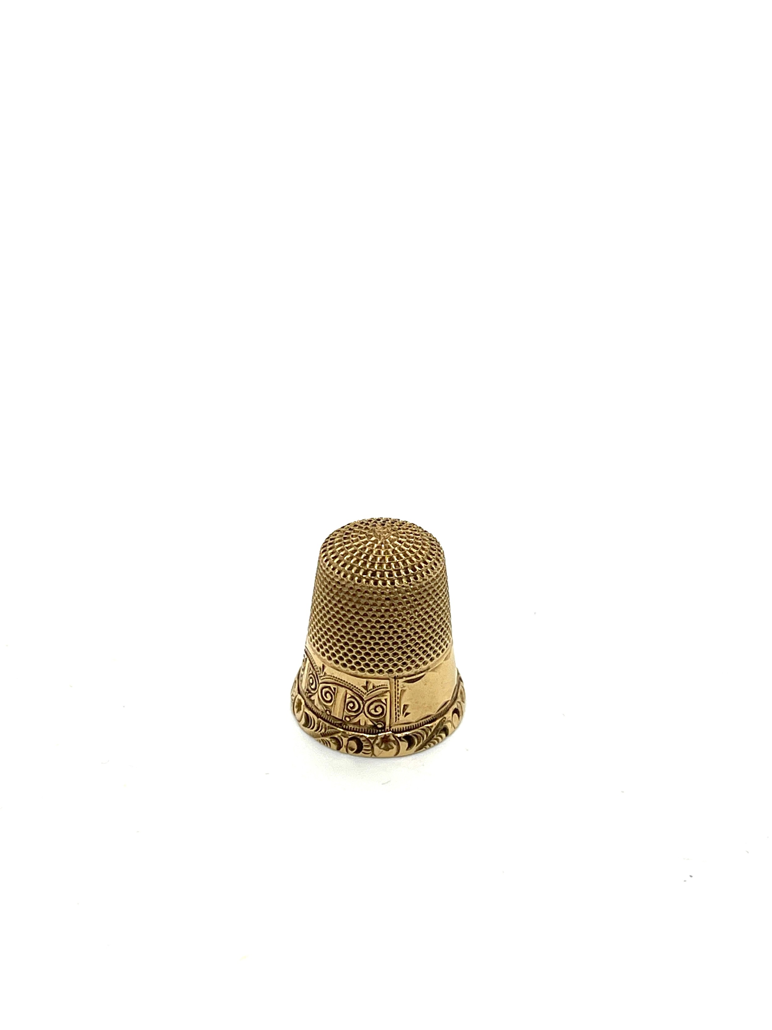 14ct gold thimble, overall weight 3.3g - Bild 3 aus 5