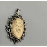 Vintage silver mounted cameo by plsc-bm