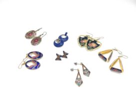 Selection of ladies enamel earrings