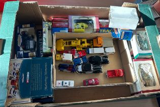 Large selection of loose die cast cars includes match box, corgi, advertising etc