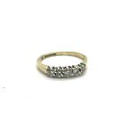 9ct gold 5 stone diamond set eternity, ring size J, overall weight 1.5g