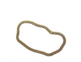 9ct gold ladies chunky choker, overall length 42cm, weight 29.1g