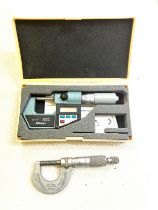 mitutoyo Digimatic micrometer and a moor and wright micrometer