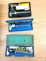 3 Vintage cased micrometers includes kennedy, draper etc