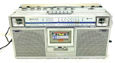 Vintage JVC stereo radio cassette recorder RC-656LB ghetto blaster, working order