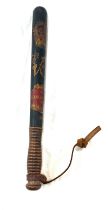 Victorian hand painted police truncheon marked ' Constable"