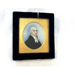 Early 19th century hand painted portrait miniature of a gentleman