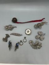 Selection of assorted marcasite jewellery