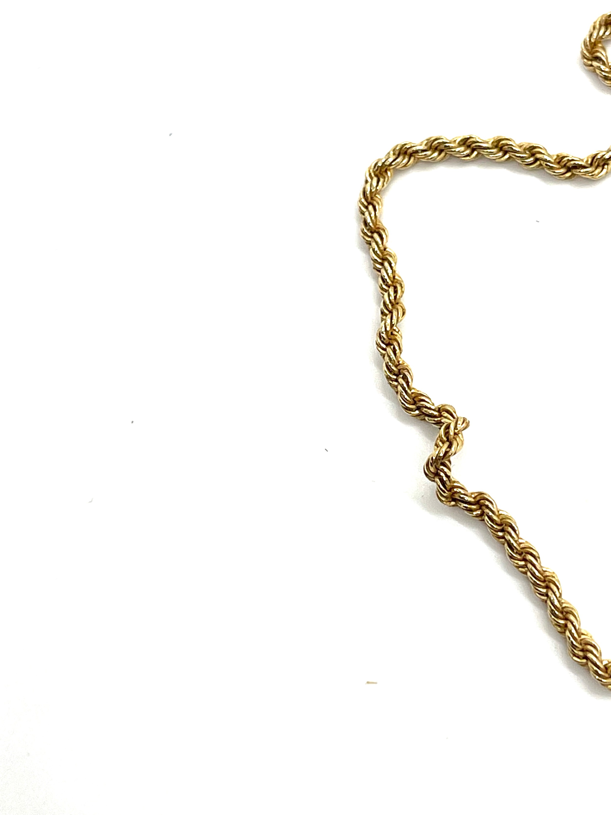 9ct gold rope chain, chain length: 44cm, approximate weight 2.9g - Bild 5 aus 5