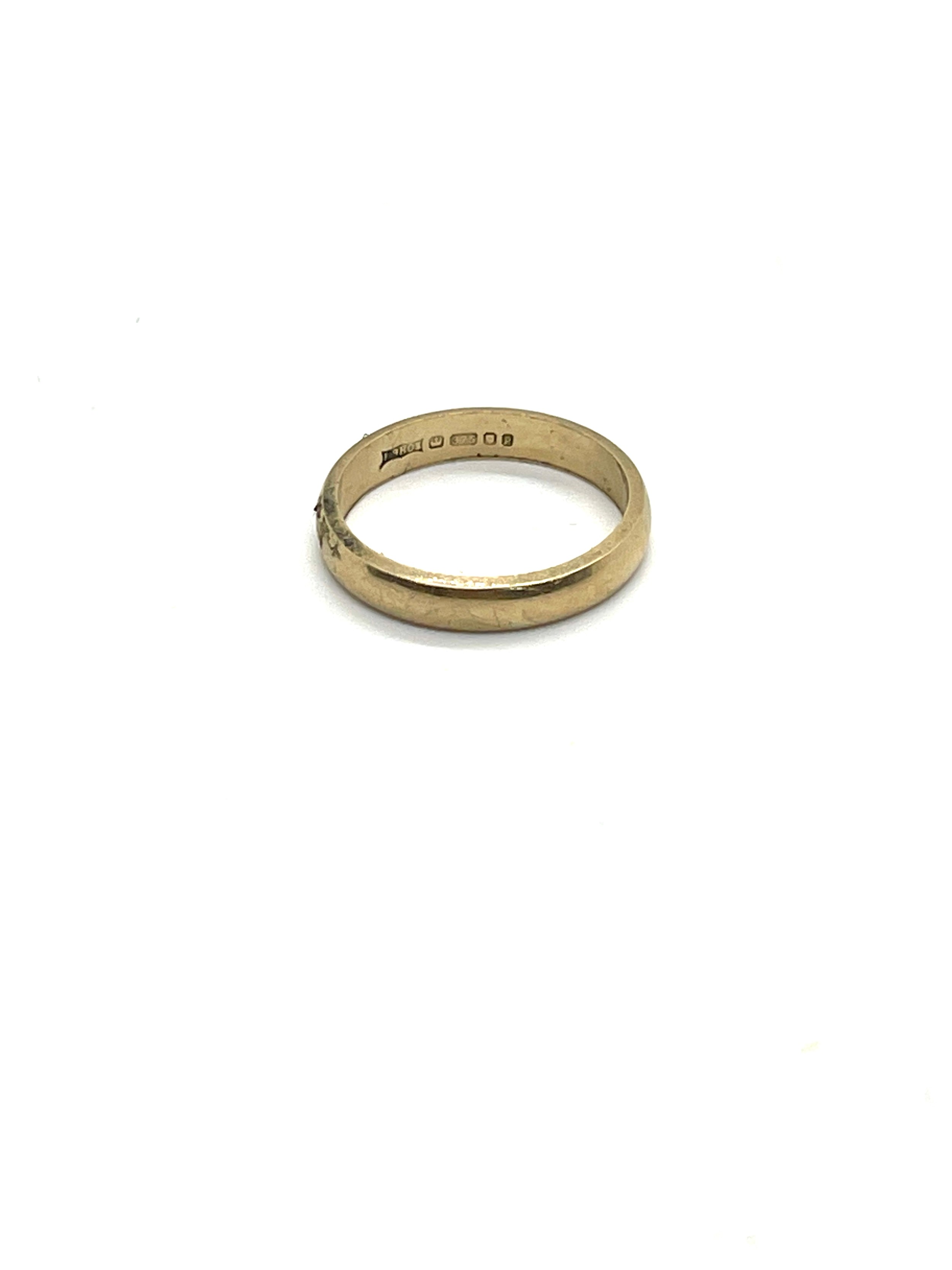 Ladies 9ct gold wedding band, ring size I/J, total weight 1.8 - Bild 2 aus 3